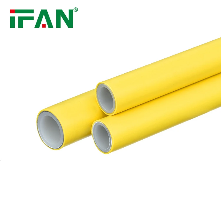 Tubo di plastica di alluminio giallo