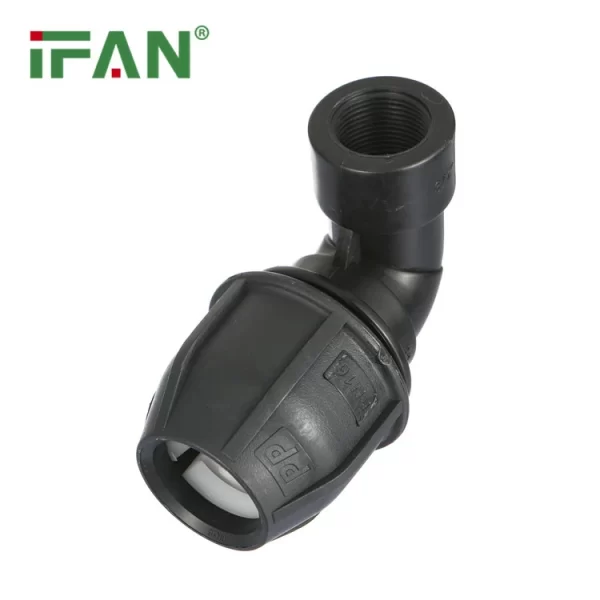 Gomito femmina e maschio nero in HDPE