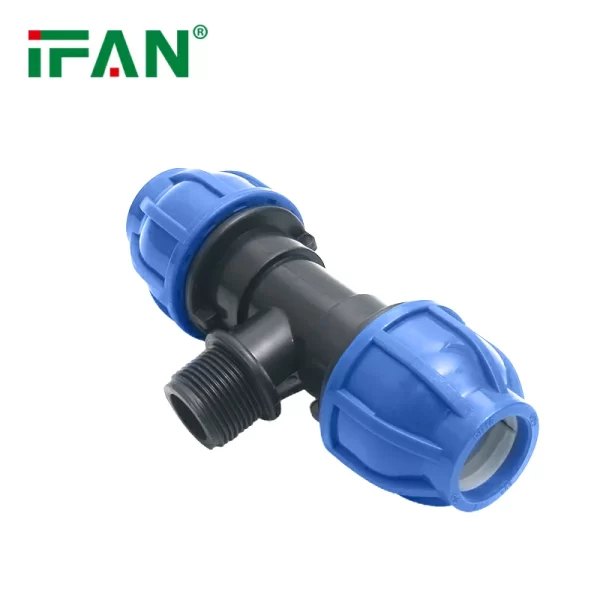 Raccordo a T filettato in HDPE