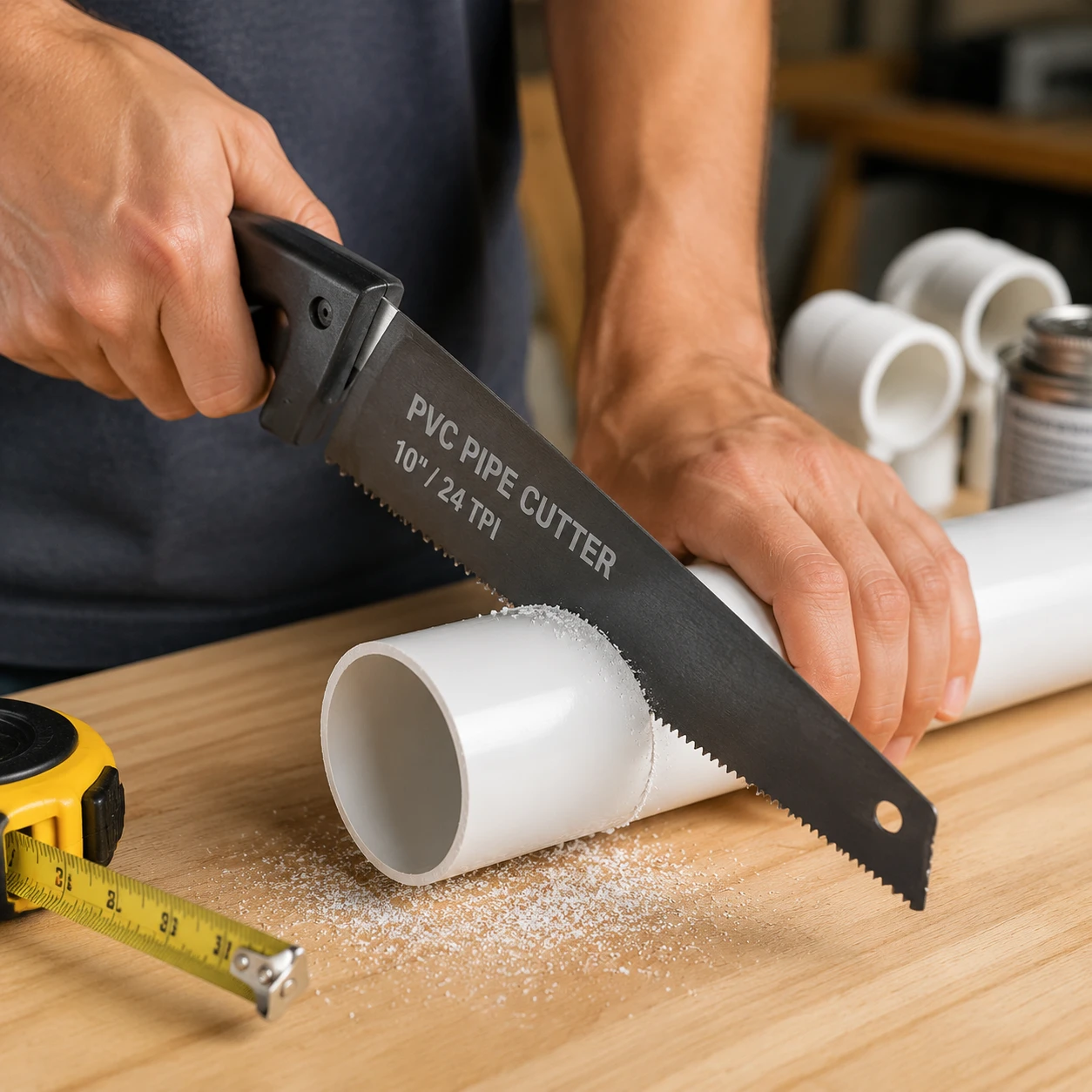 how to cut pvc pipe
