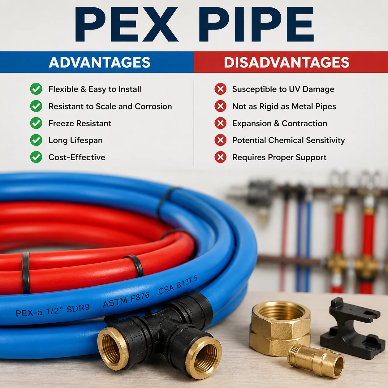 Vantaggi e svantaggi dei tubi in PEX