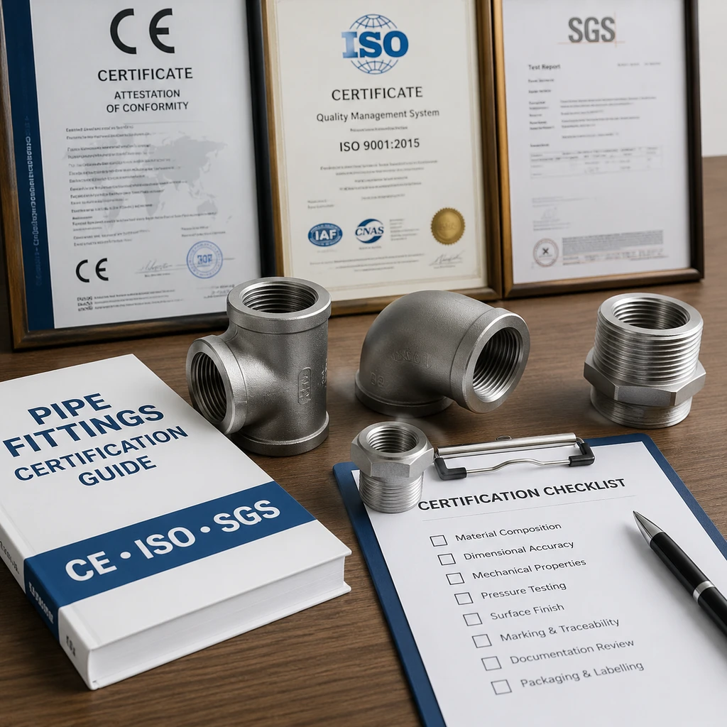 Immagine in evidenza per Guida alla certificazione dei raccordi per tubi (CE, ISO, SGS)